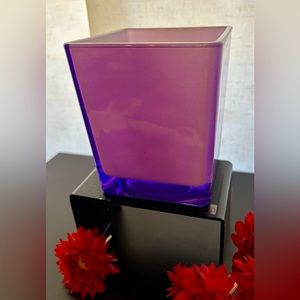 Teleflora lavender square vase/planter 4.75”x4”